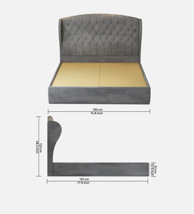 Swank King Bed - Grey