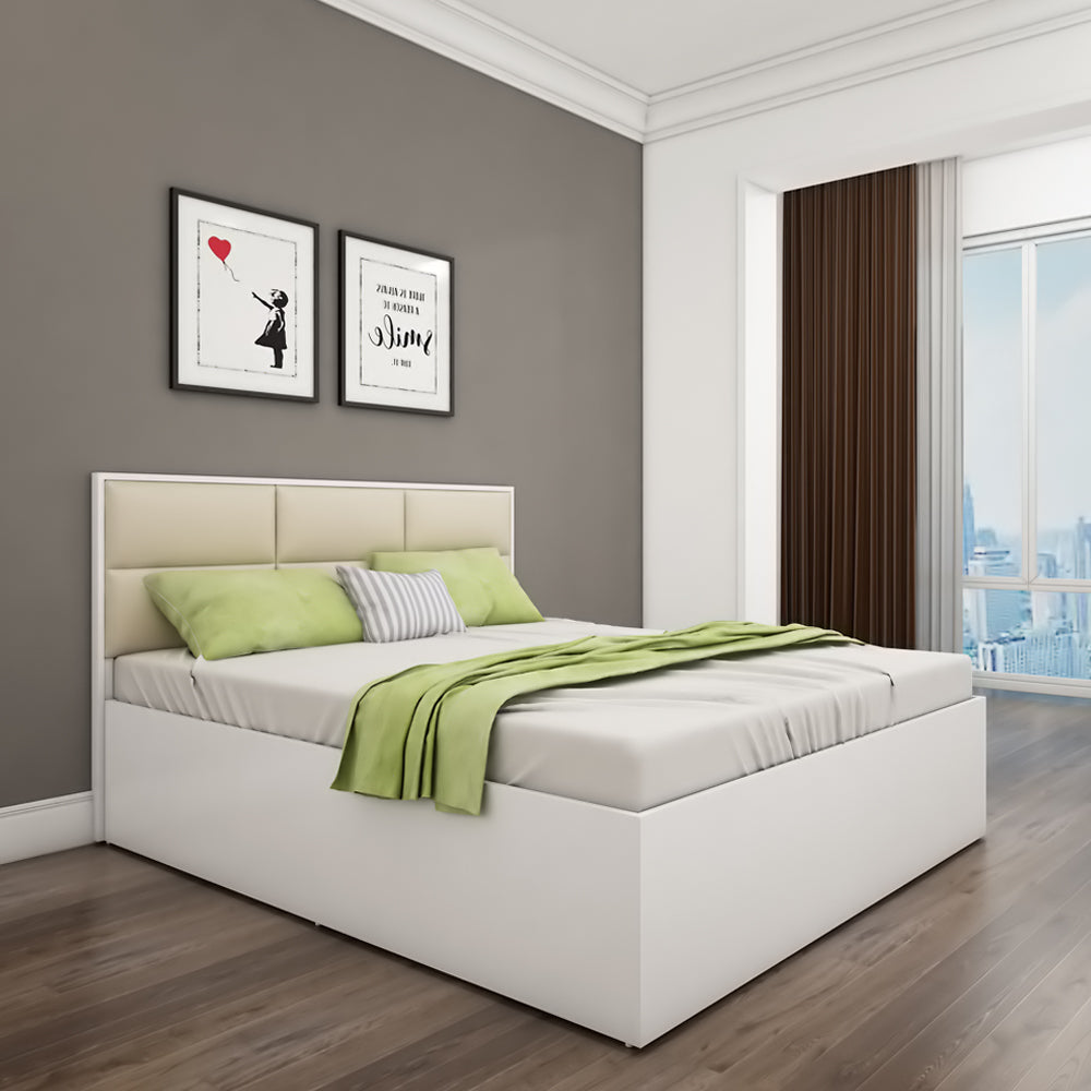White colour single bed discount