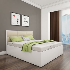 Titan Upholstered Queen Bed - Frosty White