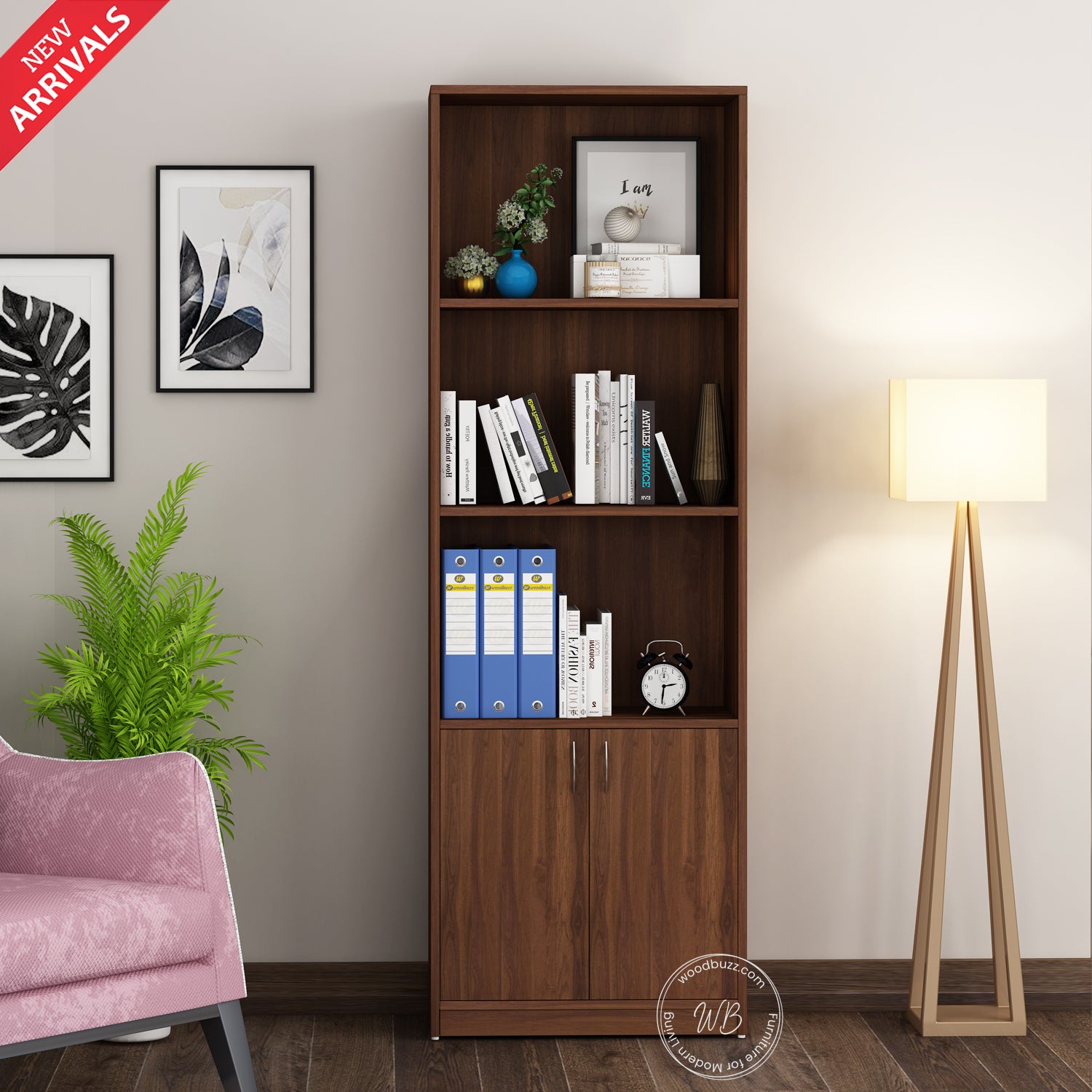 Cambrey Bookcase Walnut