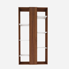 Load image into Gallery viewer, Darryl Bookcase - Frosty white &amp; Walnut

