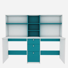 Load image into Gallery viewer, Natsu Twin Home Office Table - Frosty White Ocean Green
