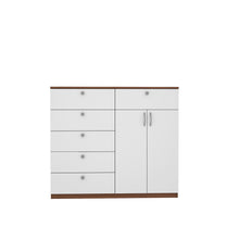 Load image into Gallery viewer, Jardin Chest of drawer - Walnut &amp; Frosty White
