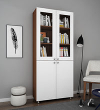 Load image into Gallery viewer, Armitage Bookcase - Walnut &amp; Frosty White
