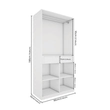 Load image into Gallery viewer, Flora 2 Door Wardrobe - Frosty White
