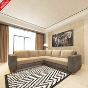 Savvy Sofa | L Shape |  Graphite Grey and Beige