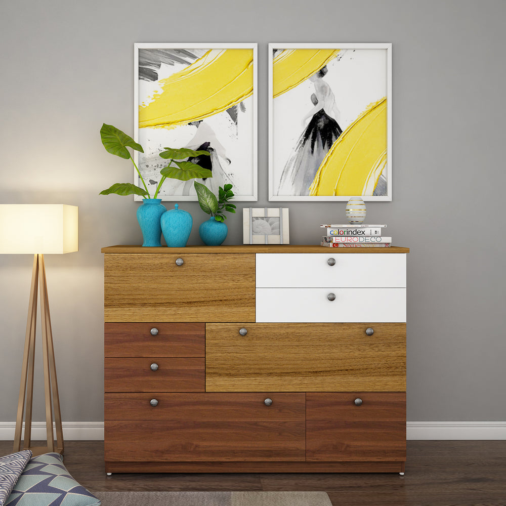 Vanquisher Chest of Drawers - Walnut, Exotic & White