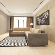 Savvy Sofa | L Shape |  Graphite Grey and Beige