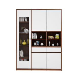 Noble Multi-Storage Cabinet - Walnut & Frosty White