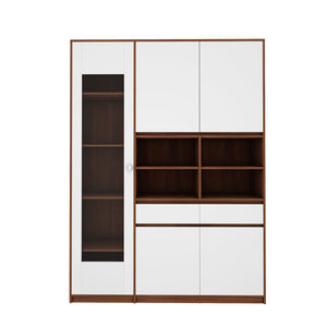 Noble Multi-Storage Cabinet - Walnut & Frosty White