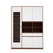 Noble Multi Storage Cabinet | Walnut and Frosty White