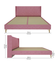 Amour king bed - Blush Pink