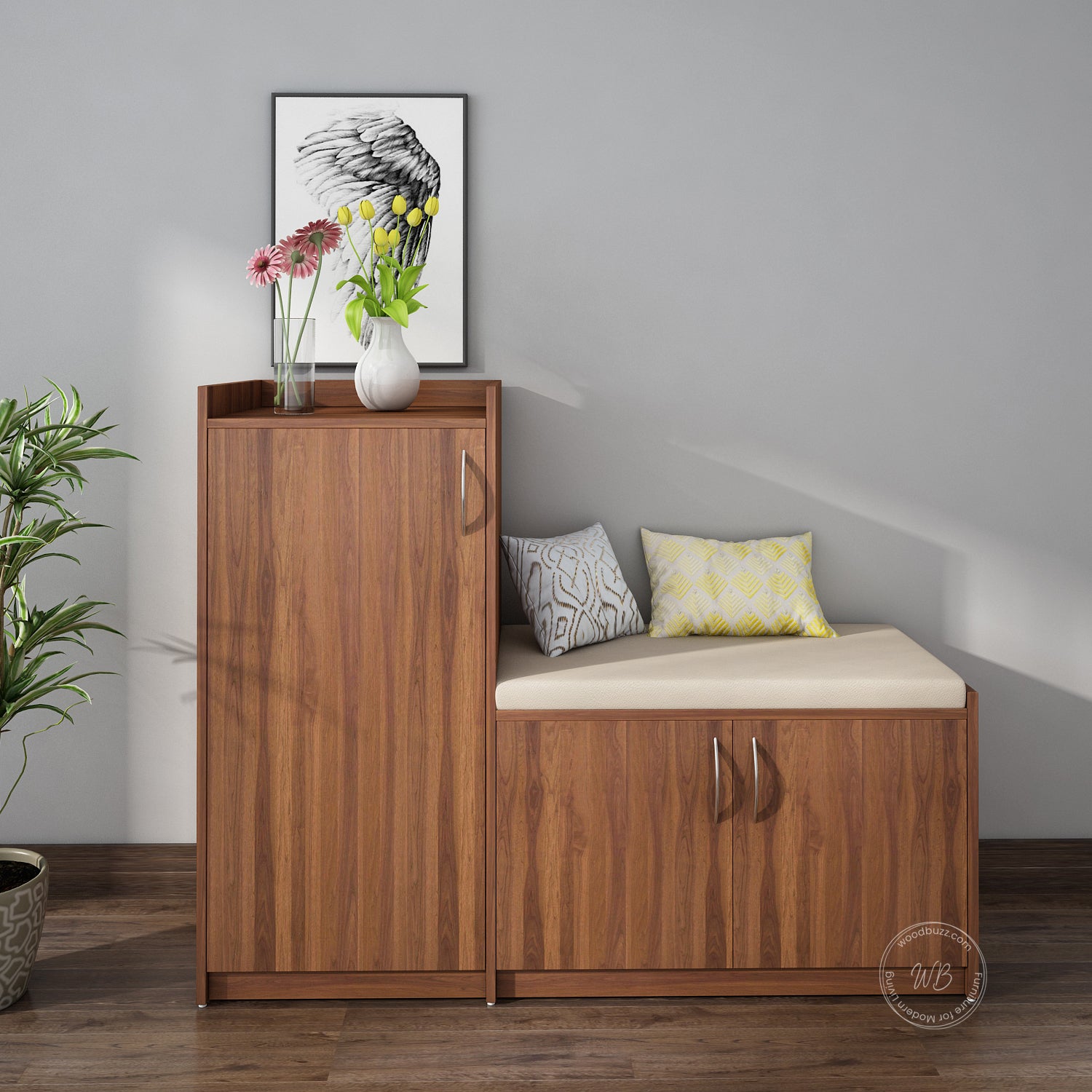 Sittin Shoe Cabinet | Walnut
