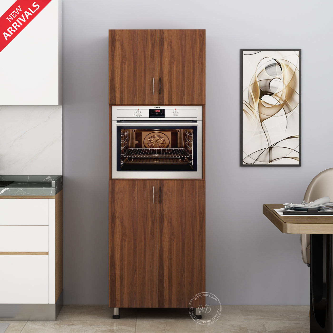 Microwave Tall Unit | Walnut