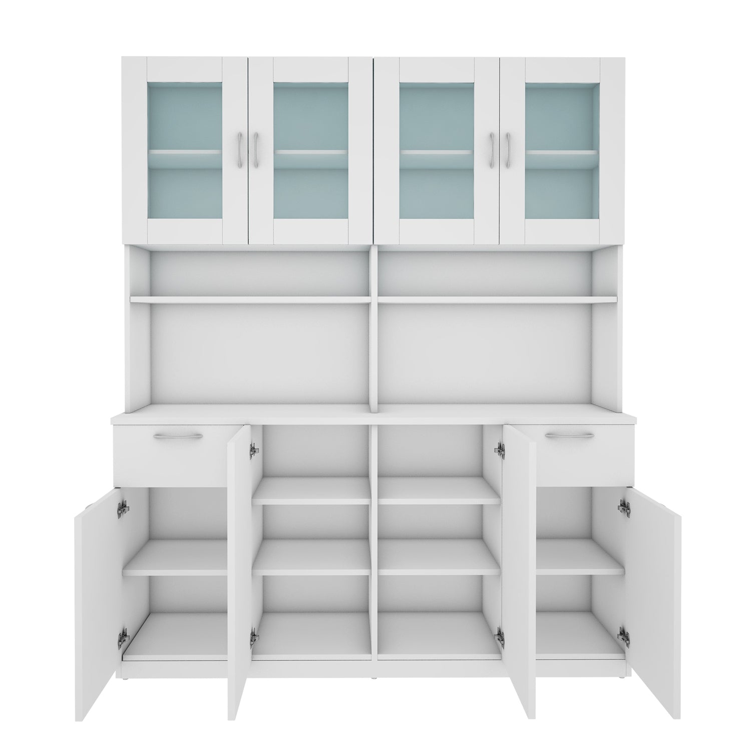 Modish Crockery Unit Four Door | Frosty White