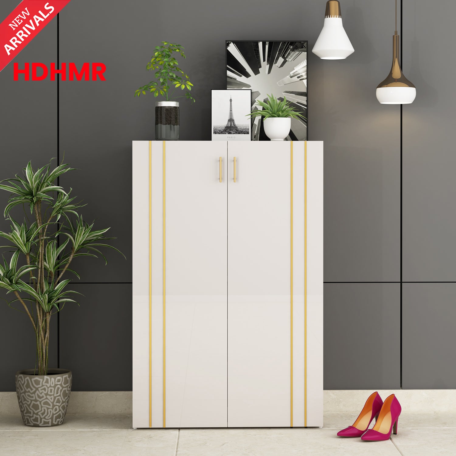 Sole Tall Shoe Rack | HDHMR | CHAMPAGNE