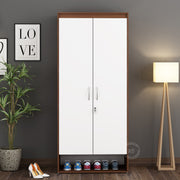 Ivara 2 Door Wardrobe - Walnut & Frosty White