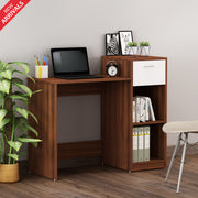 Nova Home office table | Walnut and Frosty White