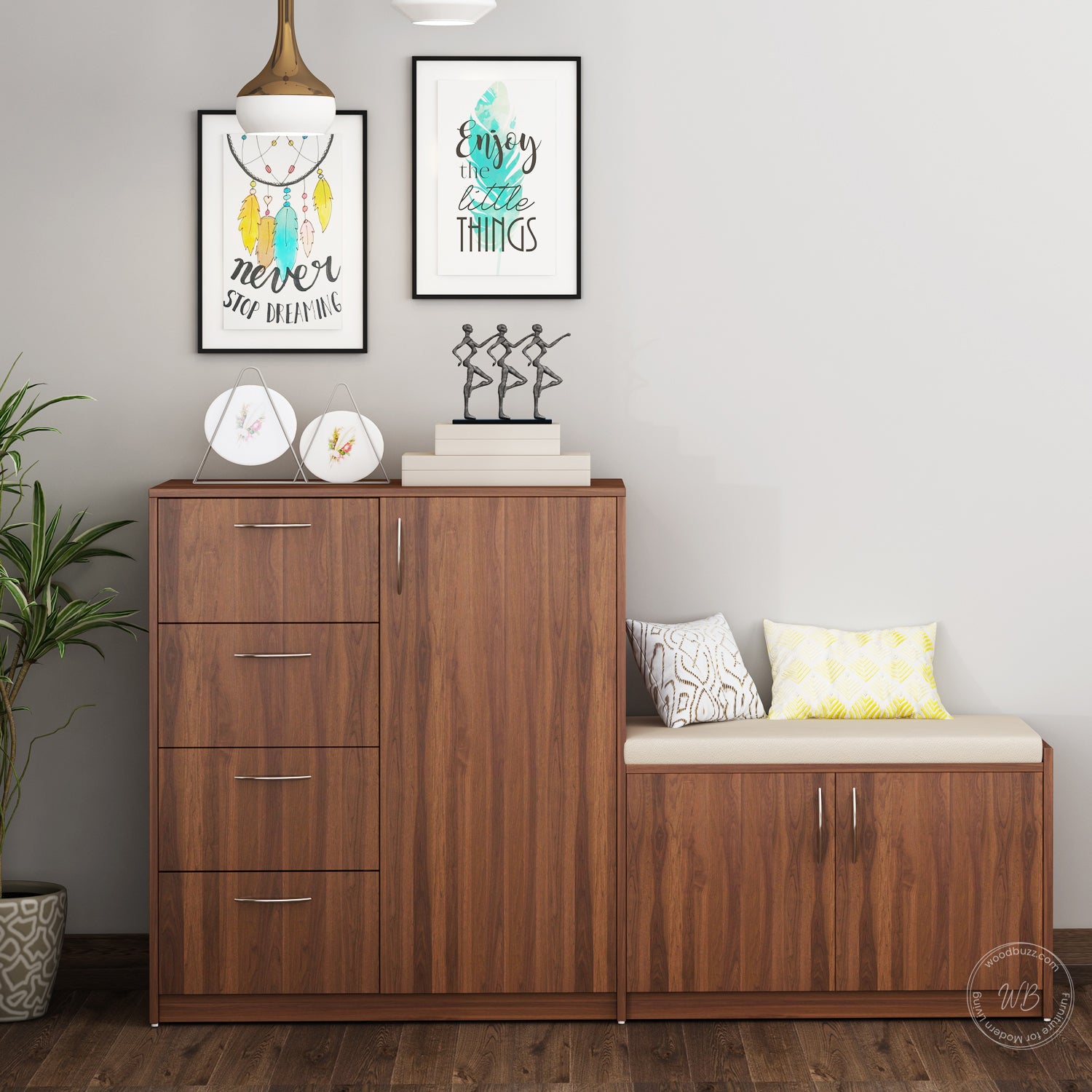 Sittin Shoe Cabinet Large | Walnut