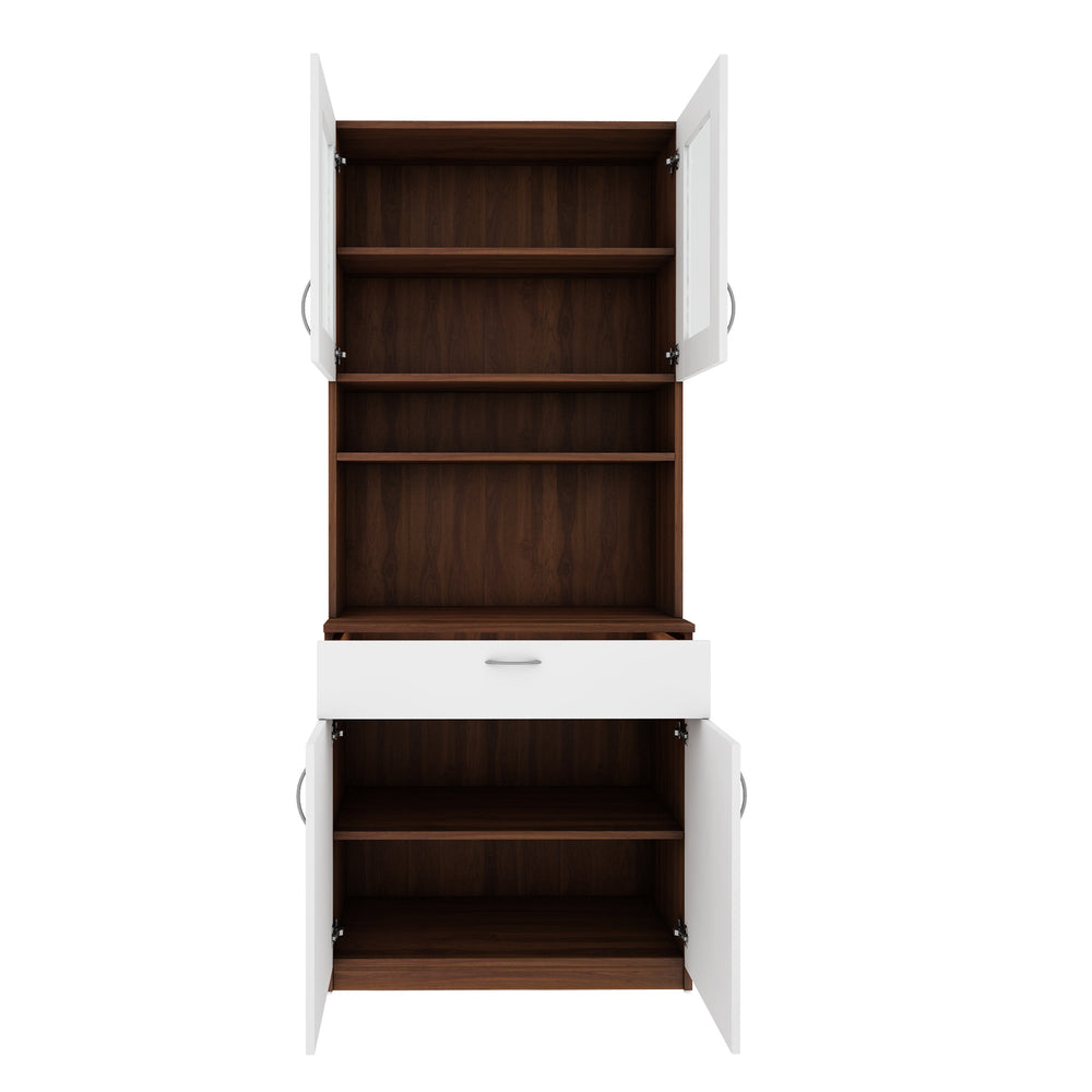 Markus Crockery Unit | Walnut & Frosty White