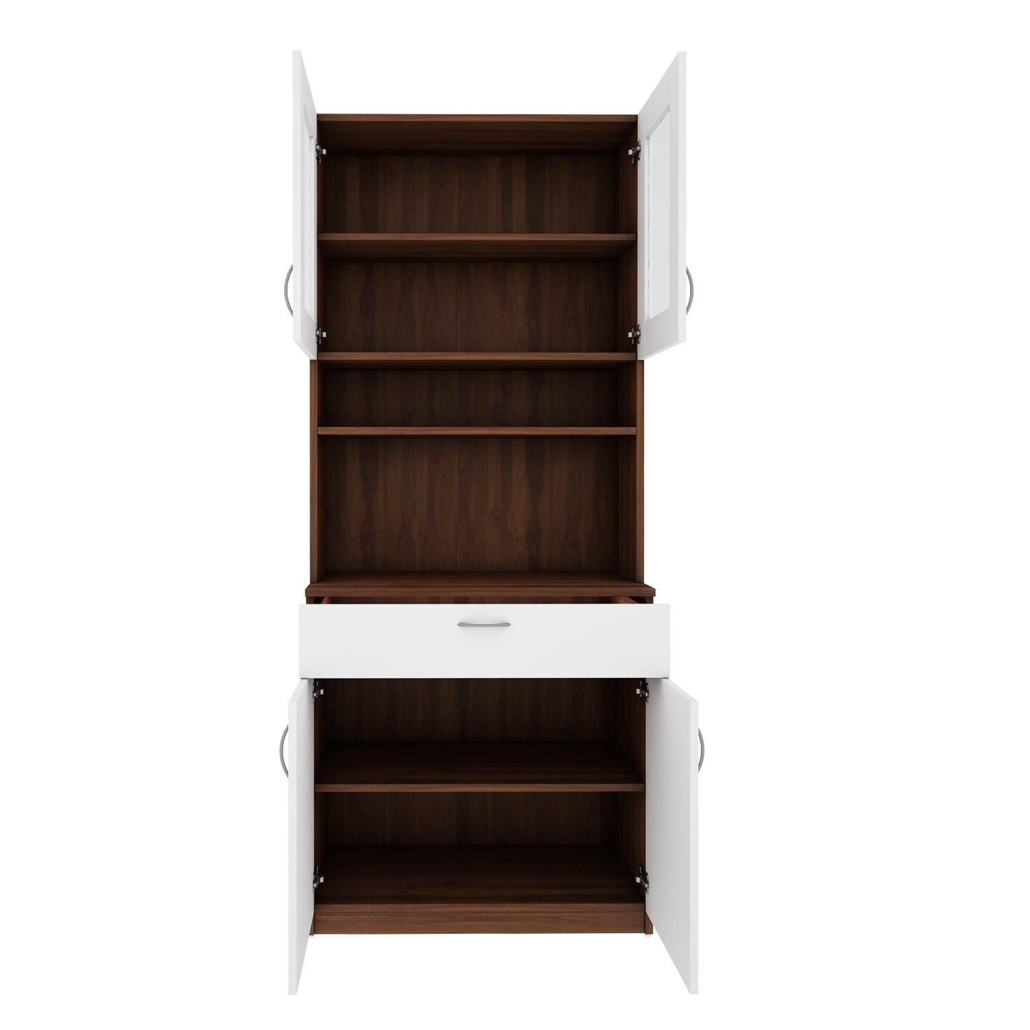 Markus Crockery Unit | Walnut & Frosty White
