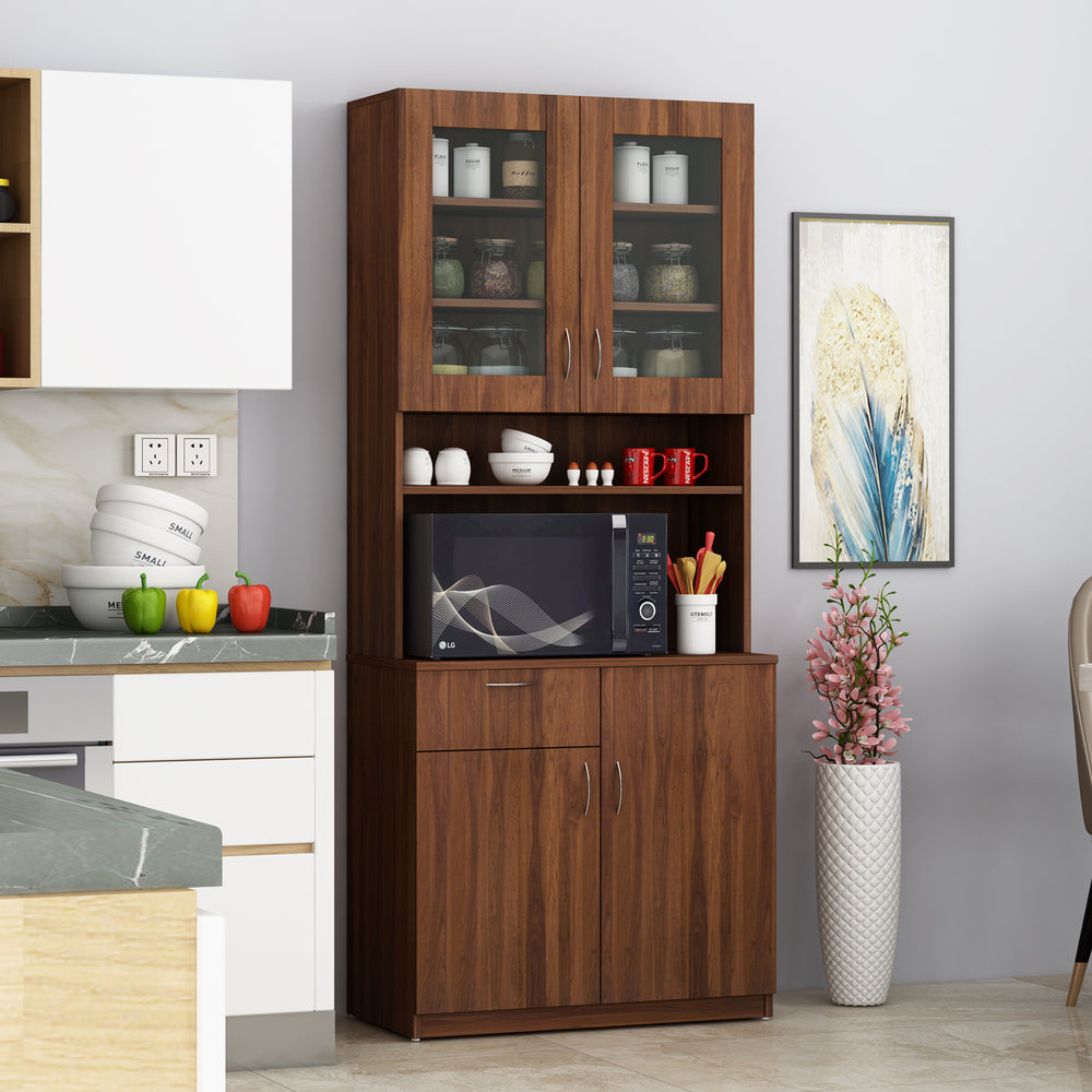 Modish Two Door Crockery Unit | Walnut