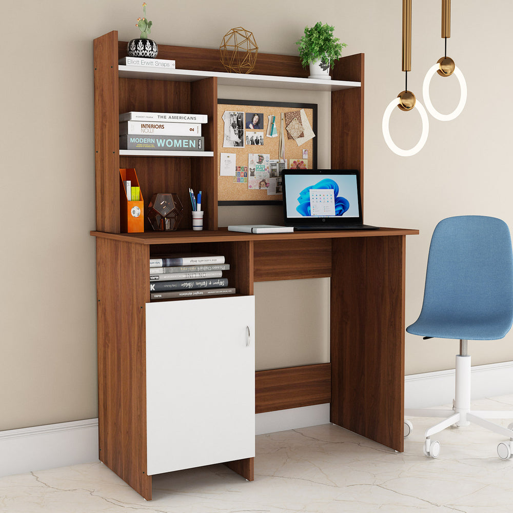 Ocus Study Table | Walnut and Frosty White
