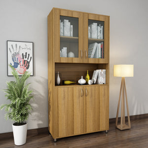 Spotlight Cabinet Display Bookcase - Exotic Teak