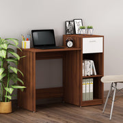 Nova Home office table | Walnut and Frosty White