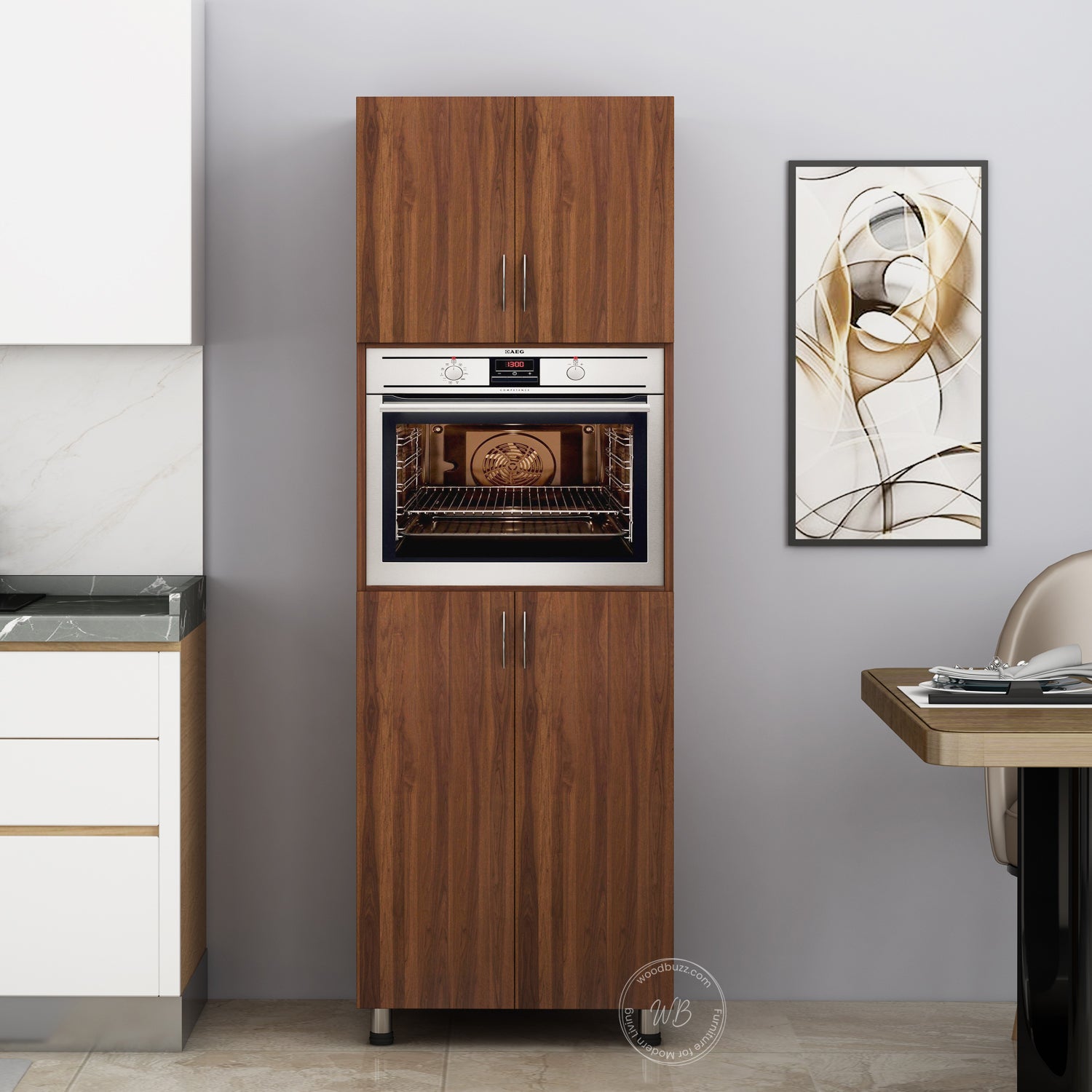 Microwave Tall Unit | Walnut
