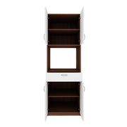 Ambra Crockery Unit | Walnut and Frosty White