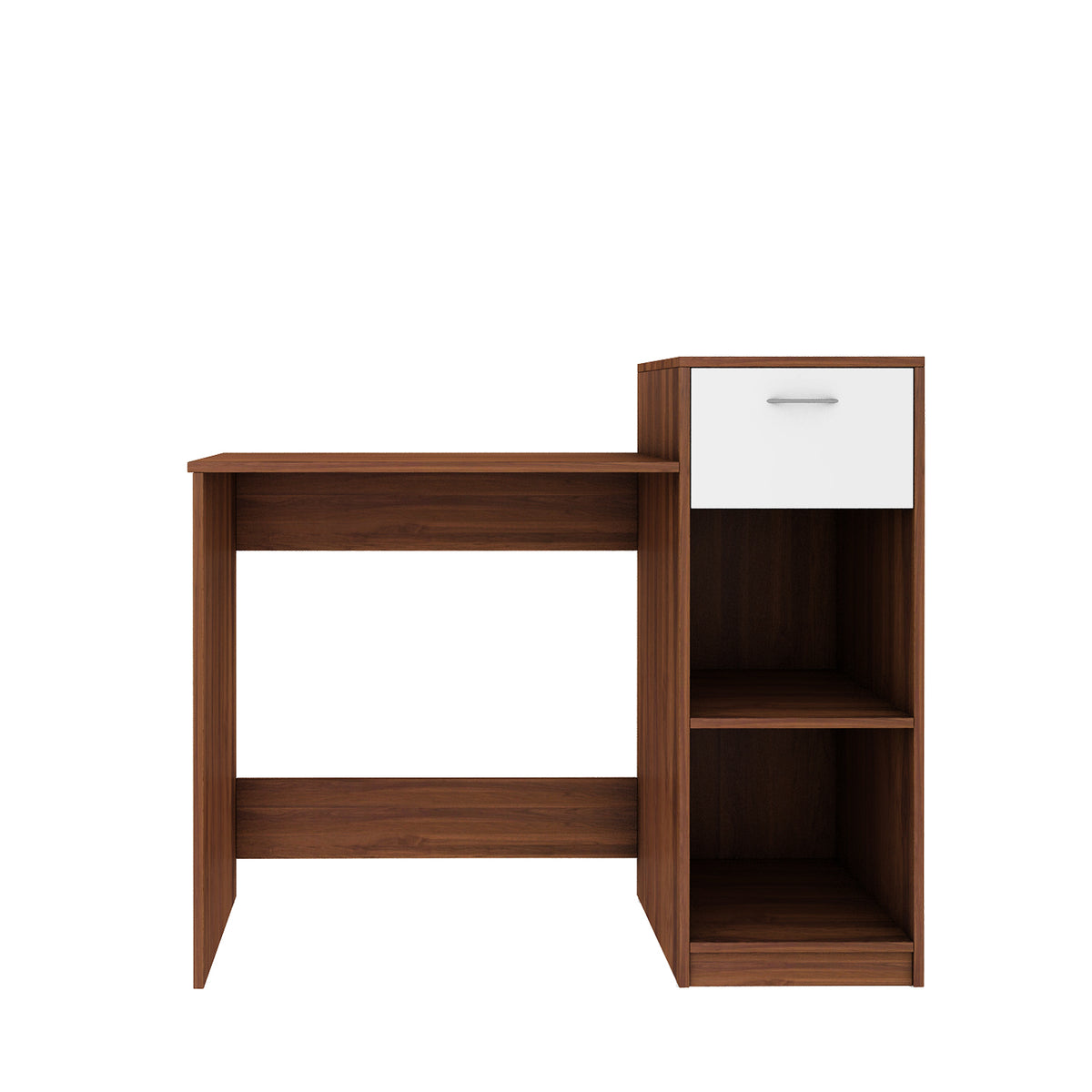 Nova Home office table | Walnut and Frosty White