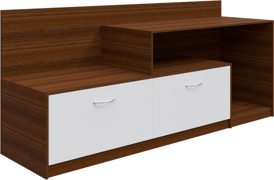 Vector TV Unit | 55 Inch TV | Walnut and Frosty White