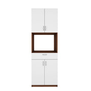 Ambra Crockery Unit | Walnut and Frosty White