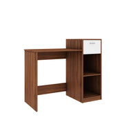 Nova Home office table | Walnut and Frosty White