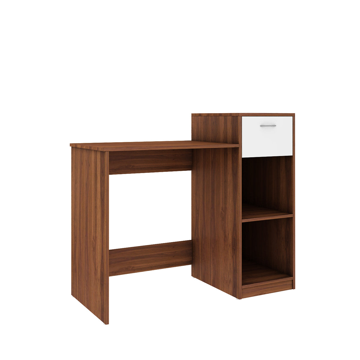 Nova Home office table | Walnut and Frosty White