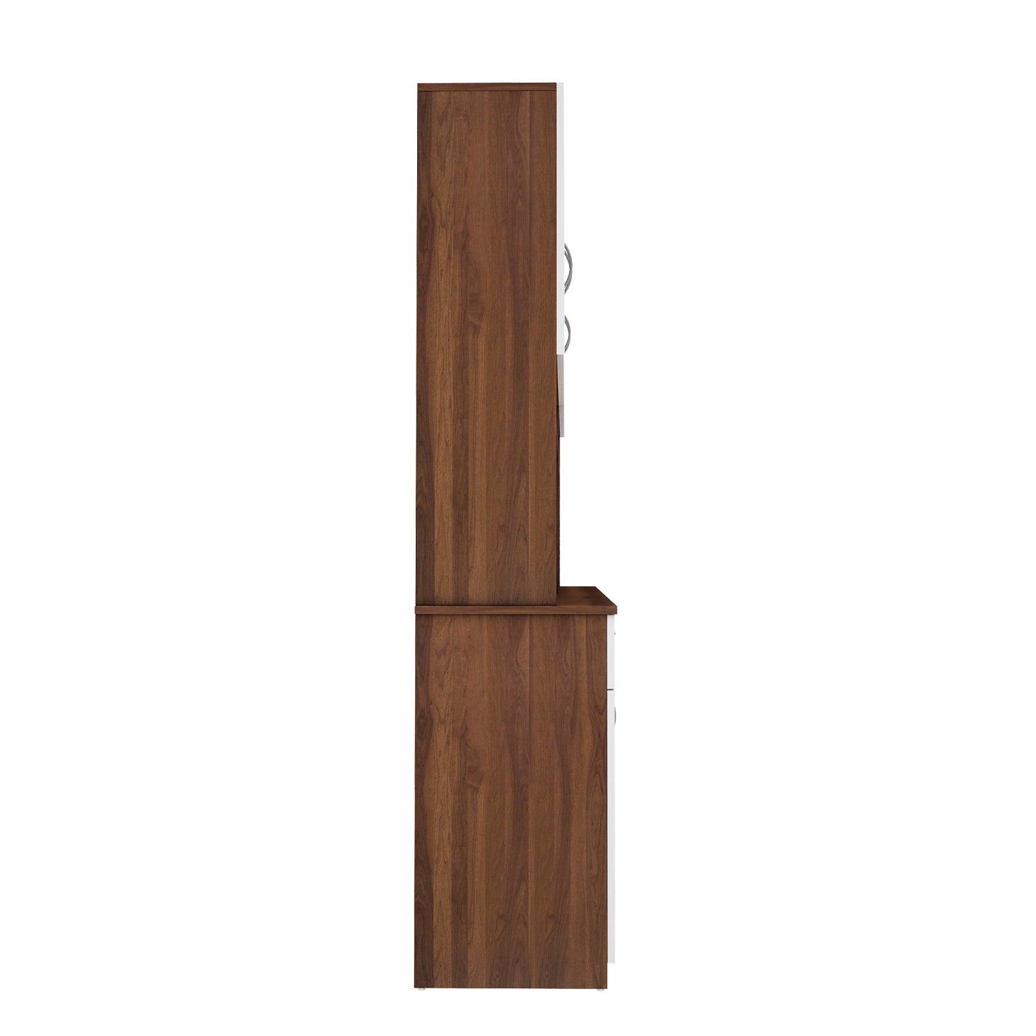 Tyson Crockery Unit | Walnut and Frosty White