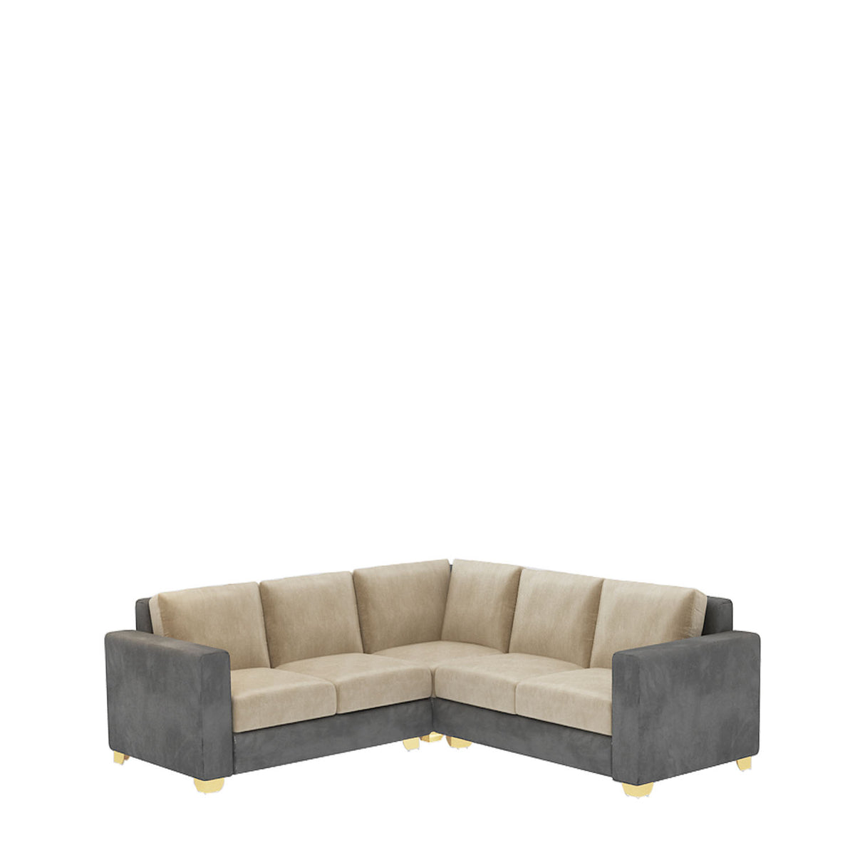 Savvy Sofa | L Shape |  Graphite Grey and Beige