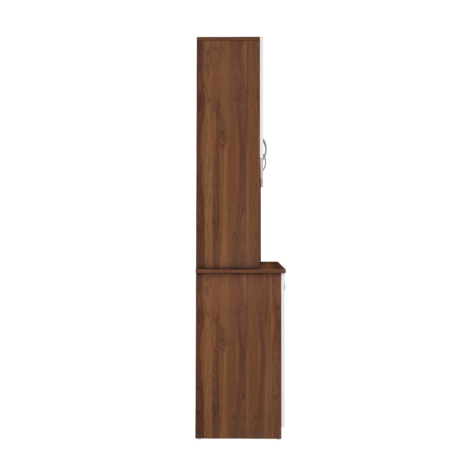 Erica Side Crockery Unit | Walnut and Frosty White