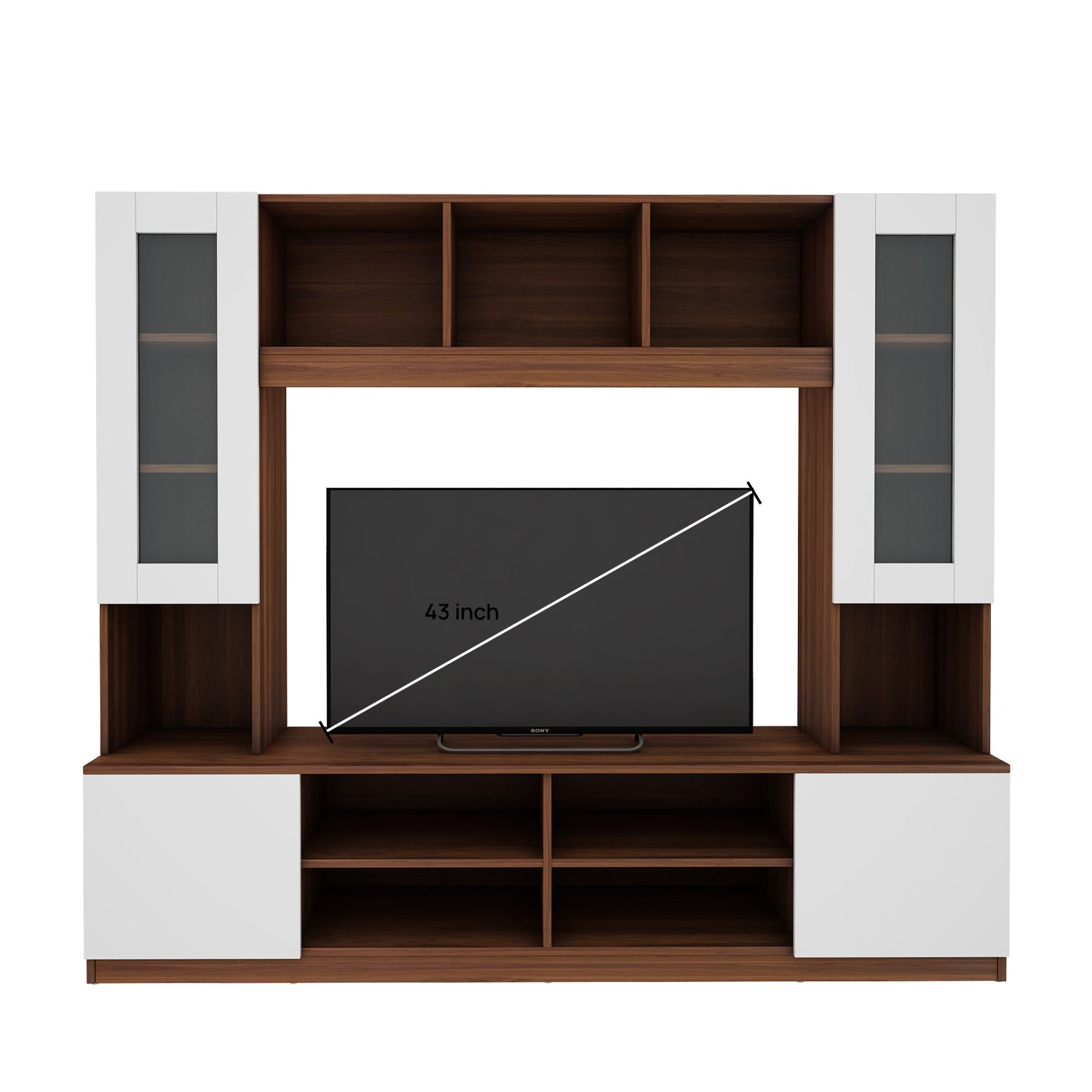 Disney TV Unit | 43 Inch TV | Walnut and Frosty White