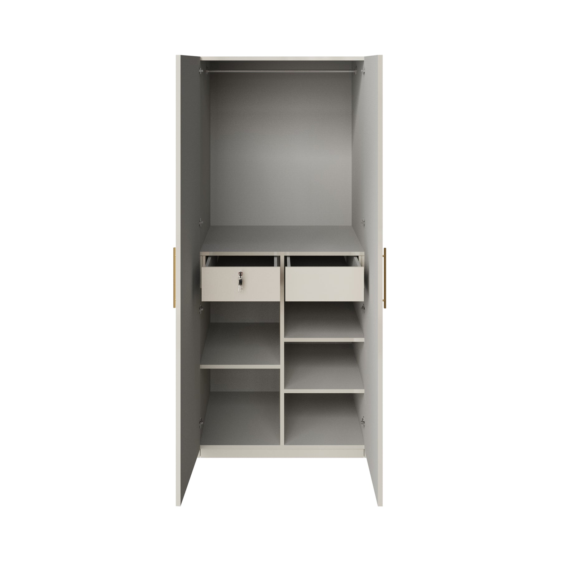 Canna 2 Door Wardrobe | HDHMR | Champagne