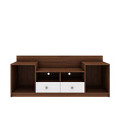 Donald TV Unit- Walnut & Frosty White