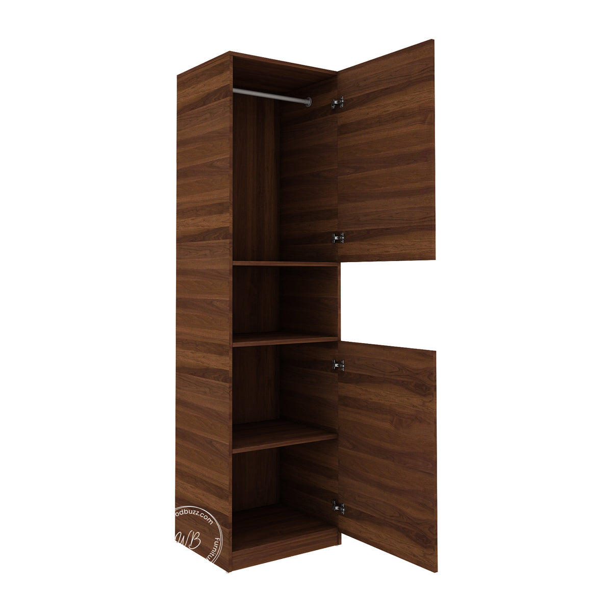 Edwin Two Door wardrobe | Walnut