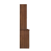 Bristo Crockery Unit | Walnut and Frosty White