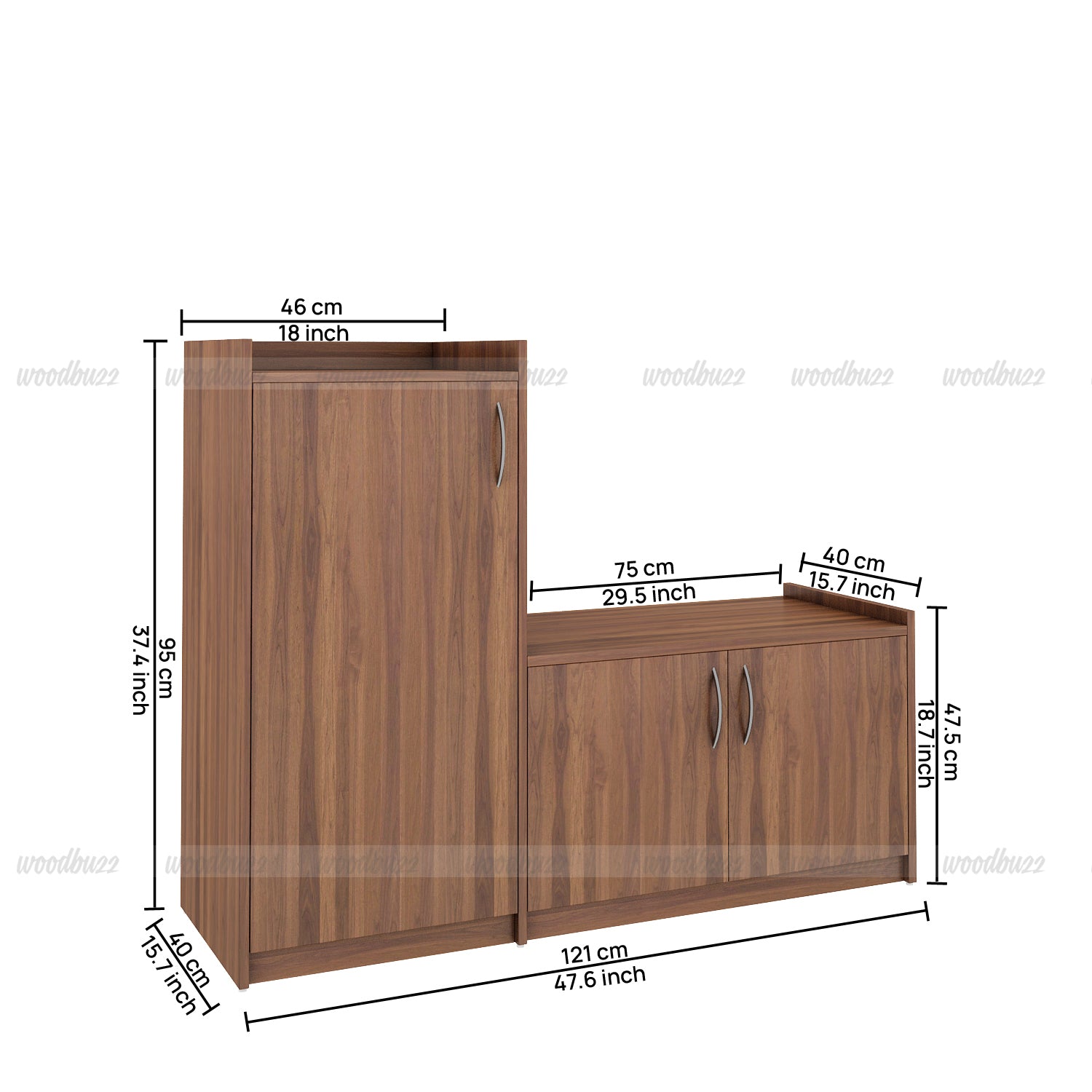 Sittin Shoe Cabinet | Walnut