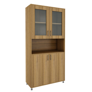 Spotlight Cabinet Display Bookcase - Exotic Teak