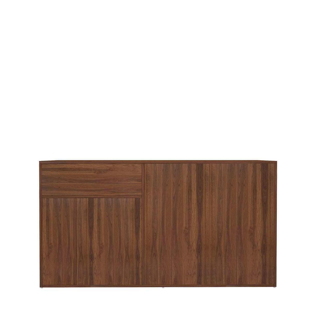 Alex Crockery Unit |  Walnut and Frosty White