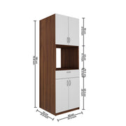 Ambra Crockery Unit | Walnut and Frosty White