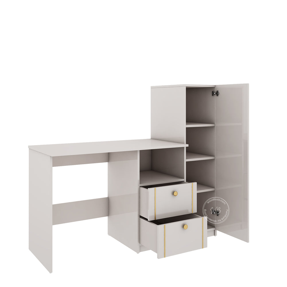 Derrick Study Table| HDHMR | Champagne