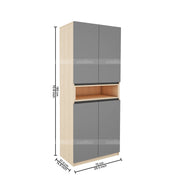 Natron Shoe Cabinet | Grey and Beige Teak